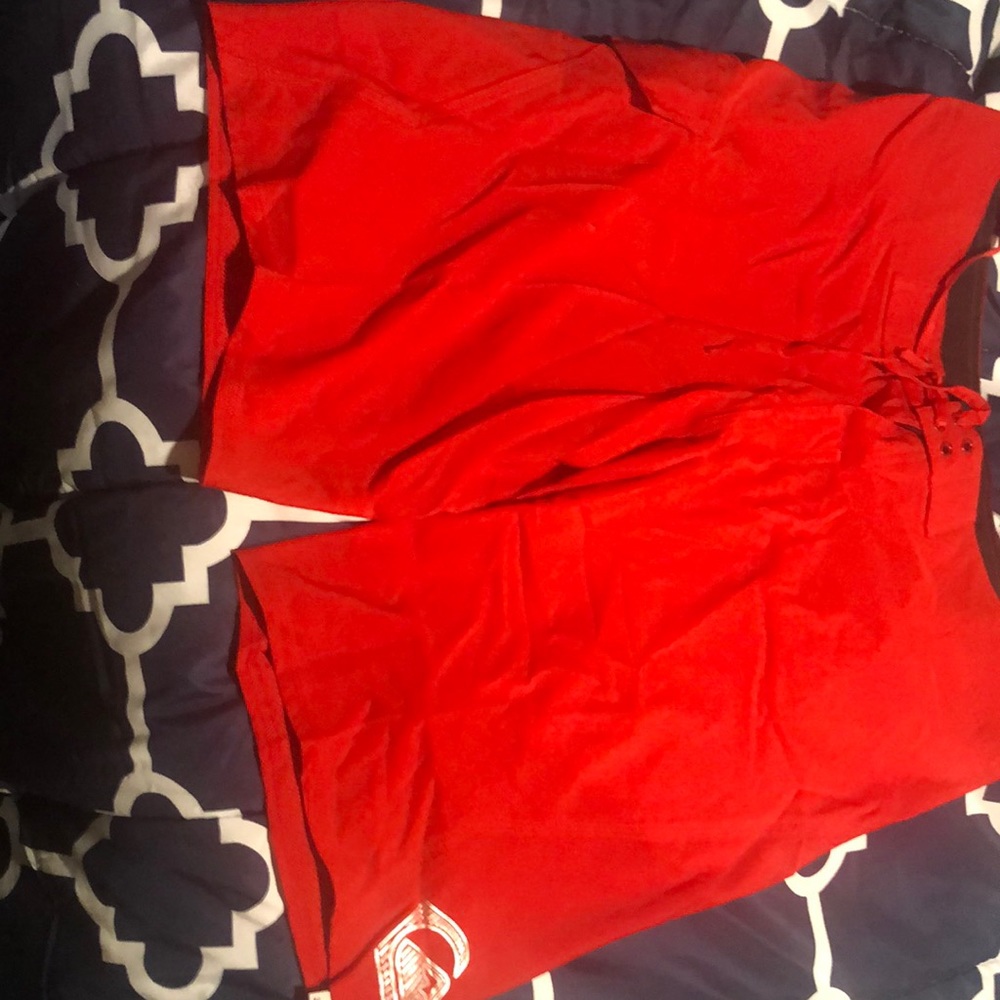Red quicksilver swim wear men shorts NWOT